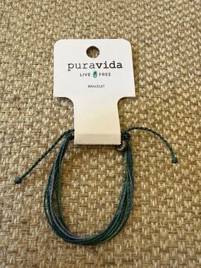 Pura Vida Teal Multi-Strand Adjustable Bracelet